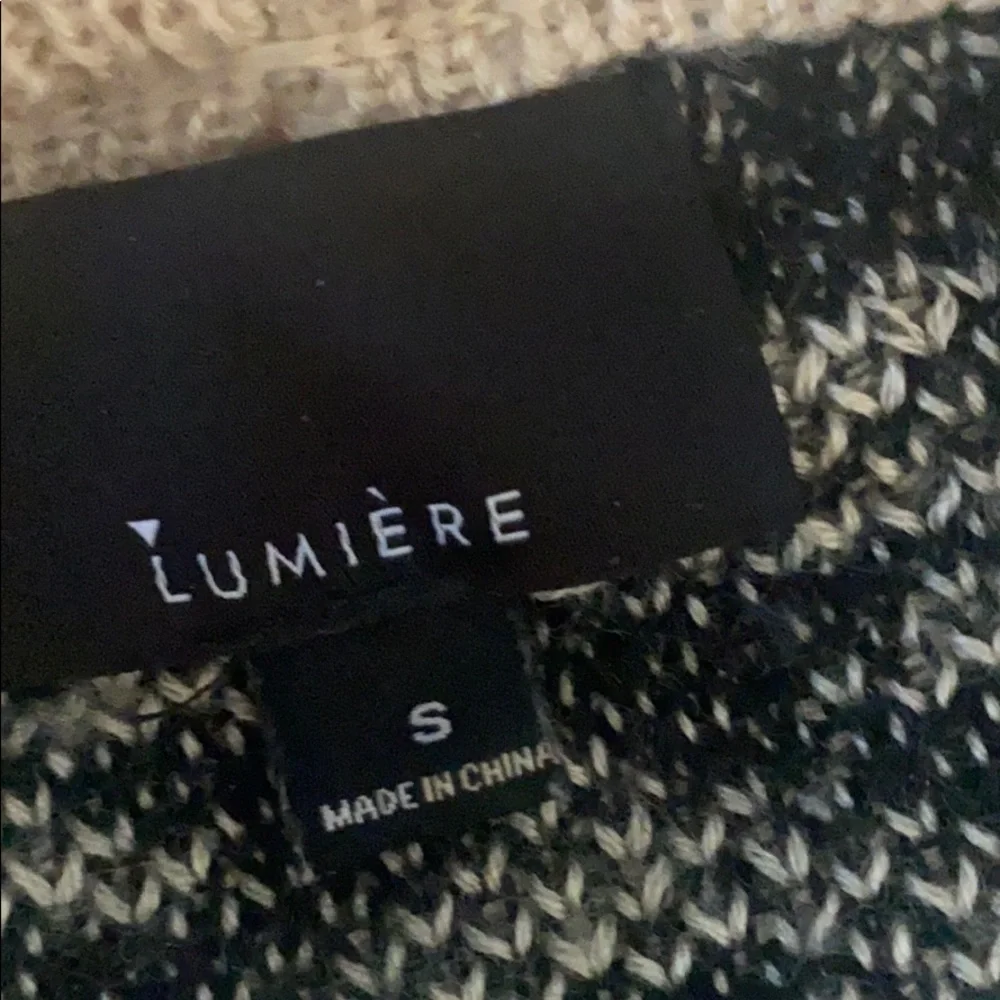 LUMIERE - LONG SLEEVE CARDIGAN - TAN & BLACK - Picture 3 of 4